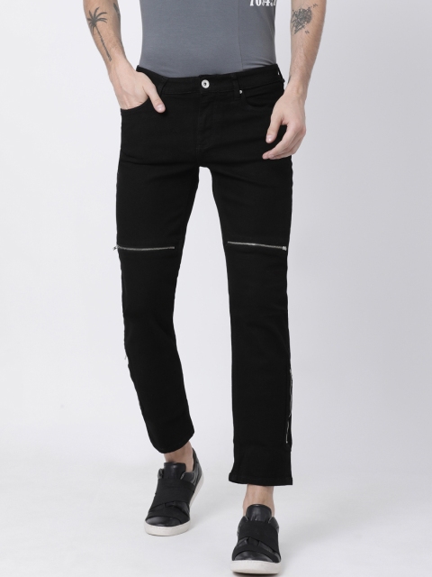 

SHELTR Men Black Regular Fit Mid-Rise Clean Look Jeans