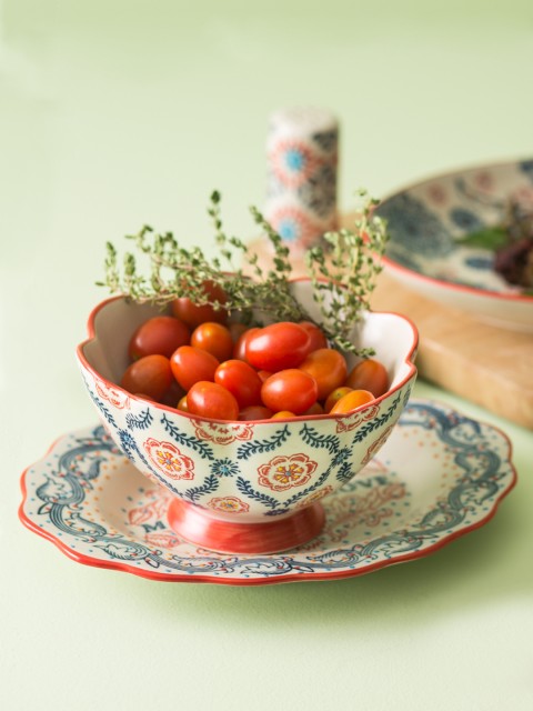 

Chumbak White Printed Ceramic Bowl