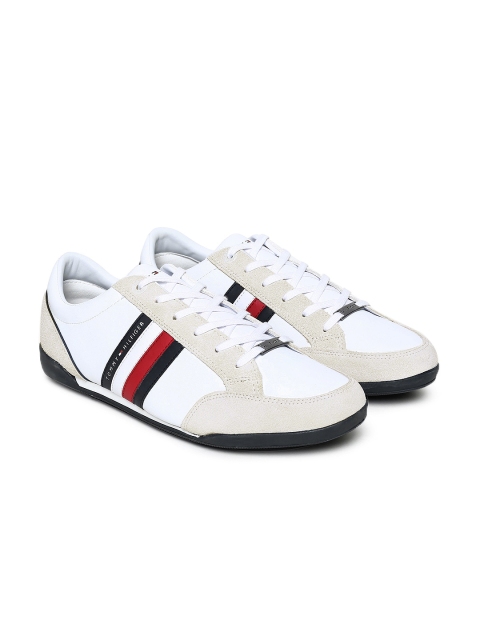 

Tommy Hilfiger Men White Leather Sneakers