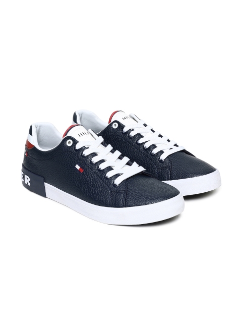 

Tommy Hilfiger Men Navy Blue TmREZZ Leather Sneakers