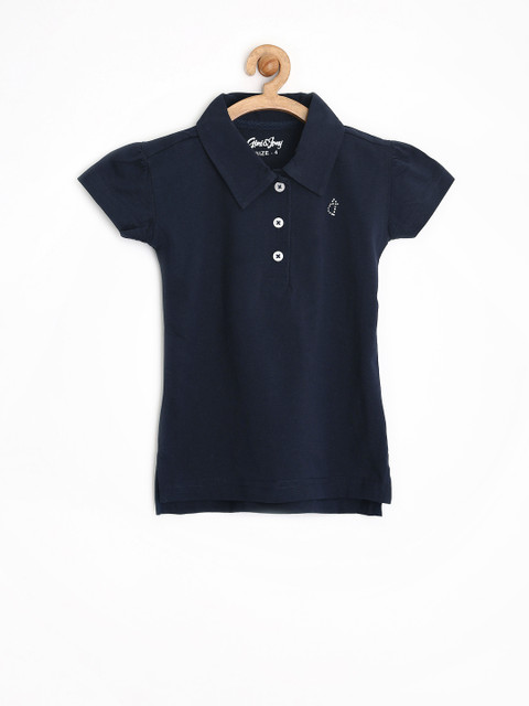 

Gini & Jony Girls Navy Polo T-shirt, Navy blue