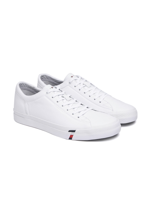 

Tommy Hilfiger Men White Leather Sneakers