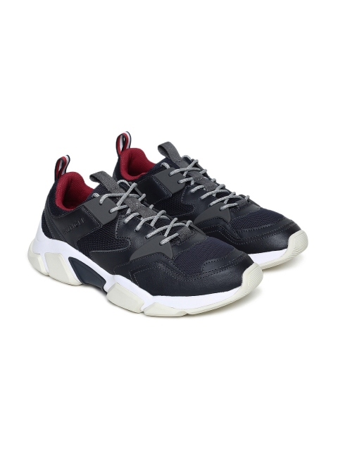 

Tommy Hilfiger Men Blue Leather Sneakers