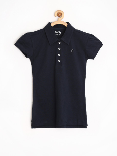 

Gini & Jony Girls Navy Polo T-shirt, Navy blue