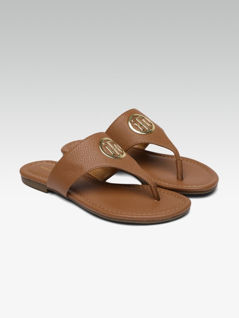 

Tommy Hilfiger Women Brown T-Strap Flats