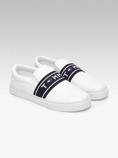 

Tommy Hilfiger Women White Solid Slip-On Sneakers