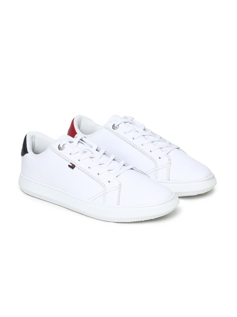 

Tommy Hilfiger Men White Leather Sneakers
