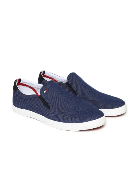 

Tommy Hilfiger Men Blue Slip-On Sneakers