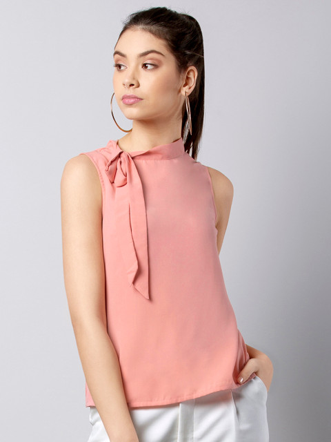 

FabAlley Women Pink Solid Top