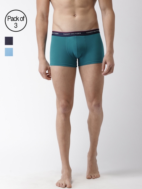 

Tommy Hilfiger Men Pack of 3 Trunks P9AB4101, Blue