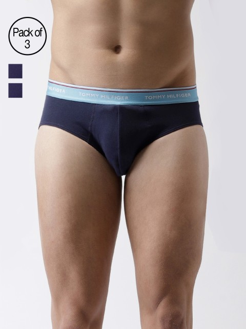 

Tommy Hilfiger Men Pack Of 3 Solid Briefs P9AB1101, Navy blue