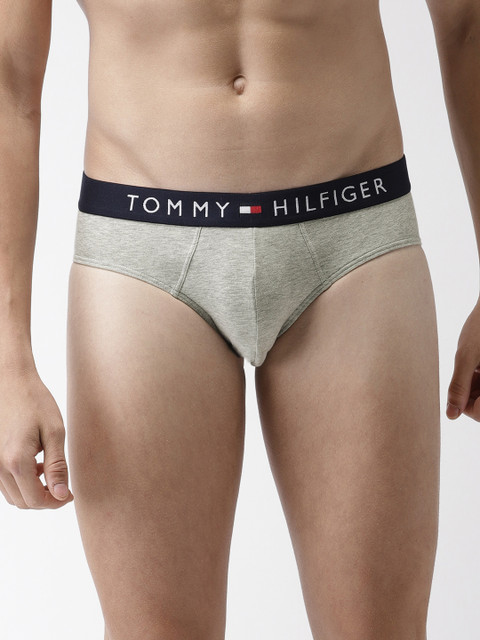 

Tommy Hilfiger Men Grey Melange Solid Briefs P9AB1104