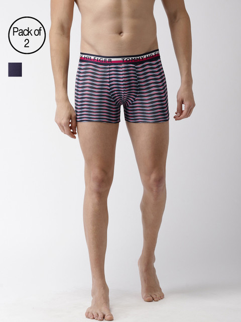 

Tommy Hilfiger Men Pack of 2 Trunks P9AB4124, Navy blue
