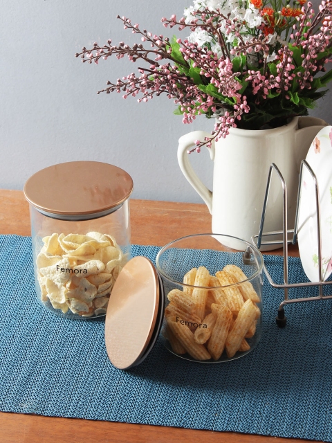 

Femora Set of 2 Transparent Air-Tight Jars