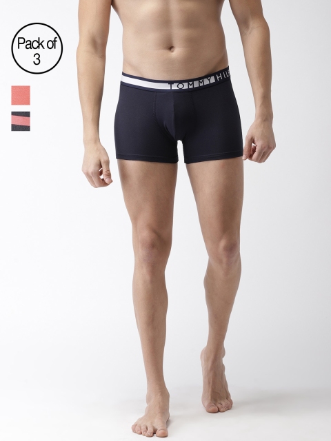 

Tommy Hilfiger Men Pack of 3 Trunks P9AB4154, Navy blue