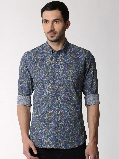 

Peter England Casuals Men Blue Slim Fit Printed Casual Shirt