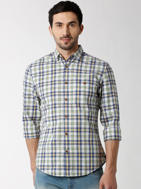 

Peter England Casuals Men Blue Slim Fit Checked Casual Shirt