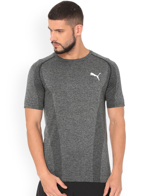 

Puma Men Grey Printed Round Neck Evoknit Basic T-shirt
