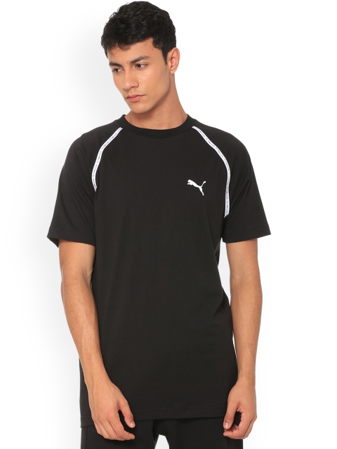 

Puma Men Black Solid Round Neck Epoch Raglan T-shirt