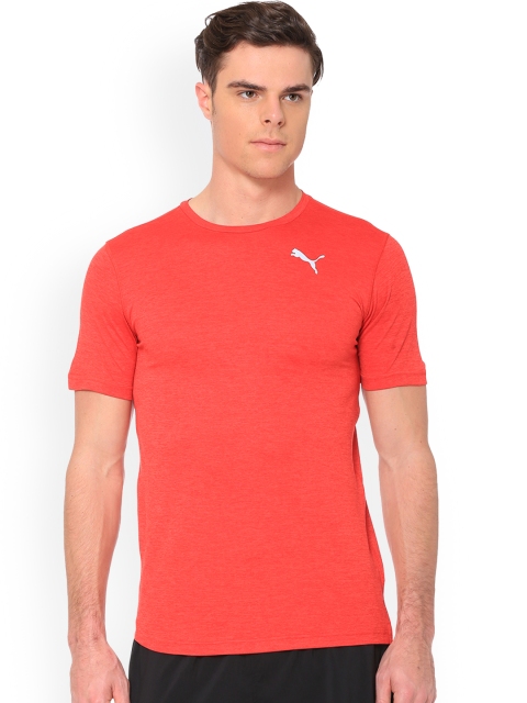 

Puma Men Red Solid Round Neck Ignite Heather Tee High Risk T-shirt