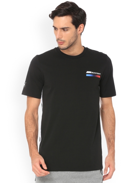 

Puma Men Black Solid Round Neck T-shirt