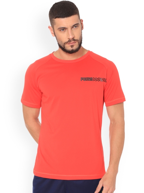 

Puma Men Red Solid Round Neck T-shirt
