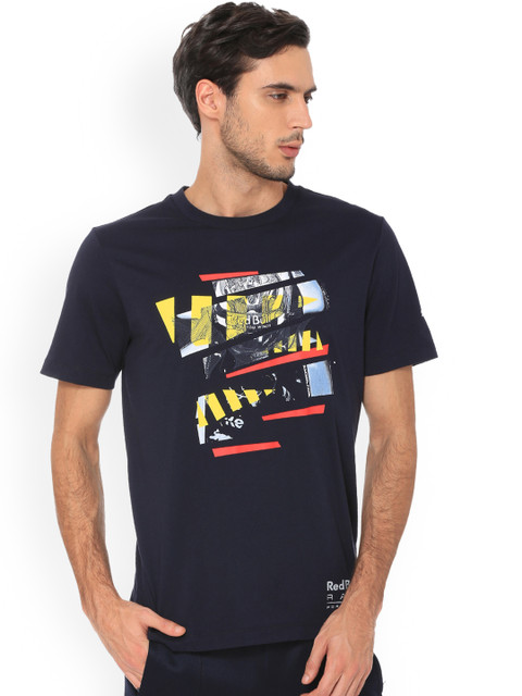 

Puma Men Navy Blue Graphic Printed RBR Life NIGHT SKY Round Neck T-shirt