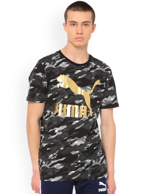 

Puma Men Black Round Neck T-shirt