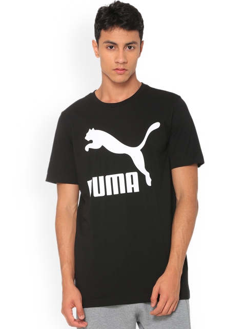

Puma Men Black Printed Round Neck T-shirt