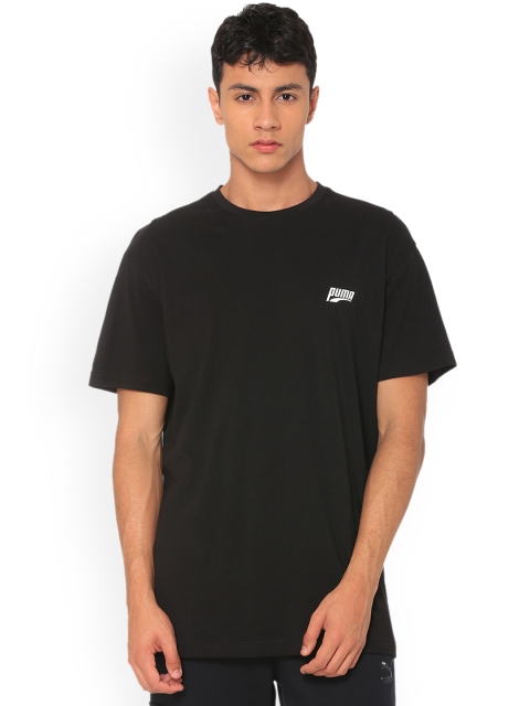 

Puma Men Black Solid Round Neck T-shirt