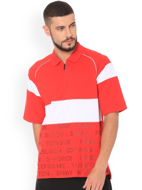 

Puma Men Red Printed Polo Collar T-shirt