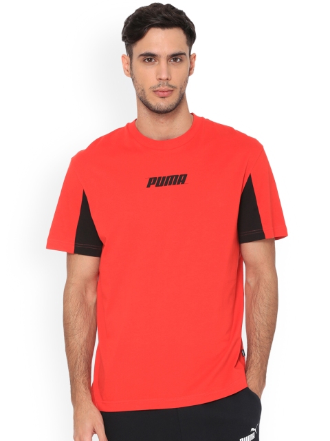 

Puma Men Red Solid Rebel Tee High Risk T-shirt