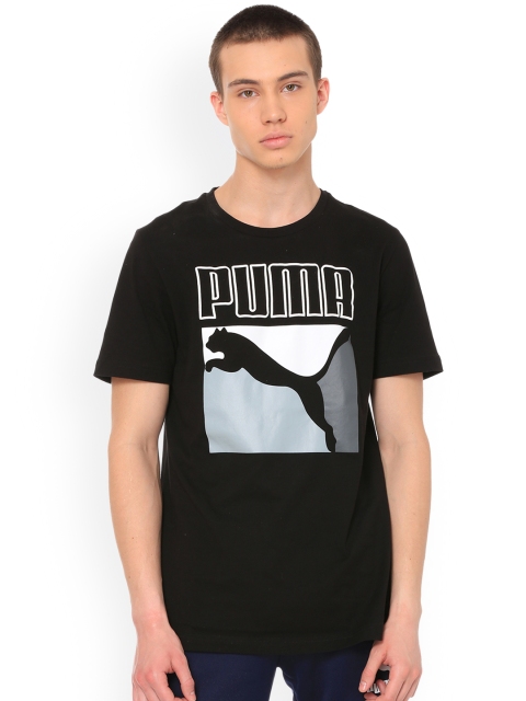 

Puma Men Black Printed Round Neck T-shirt