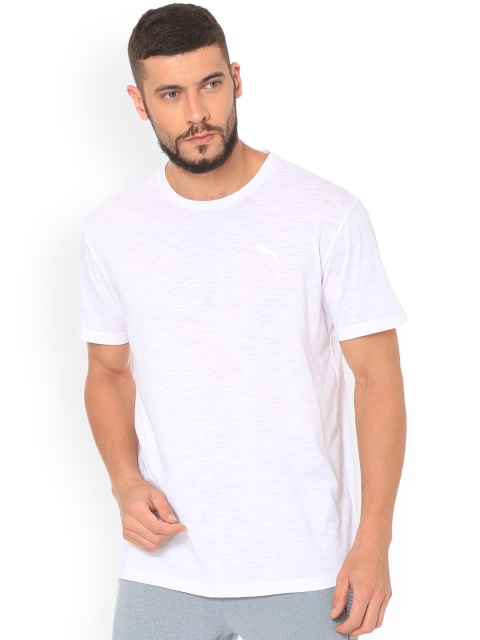 

Puma Men White Solid Round Neck Energy SS T-shirt