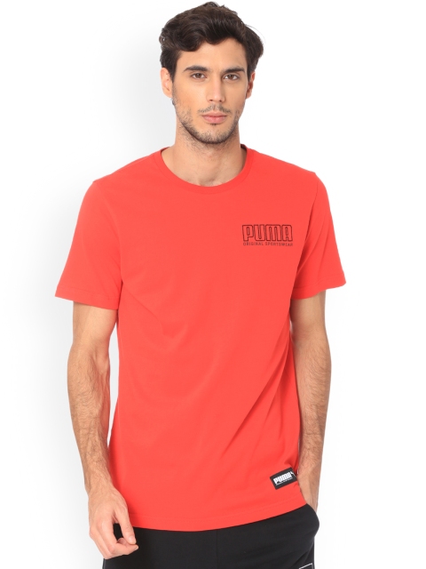 

Puma Men Red Printed Round Neck T-shirt