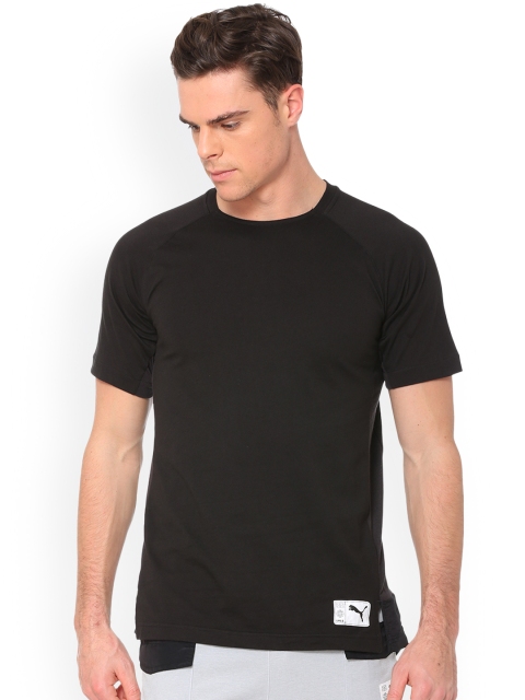 

Puma Men Black Printed Round Neck T-shirt