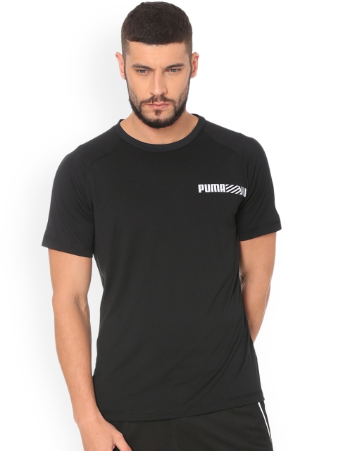 

Puma Men Black Printed Round Neck T-shirt