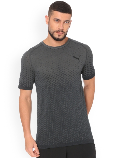 

Puma Men Black Printed Round Neck T-shirt