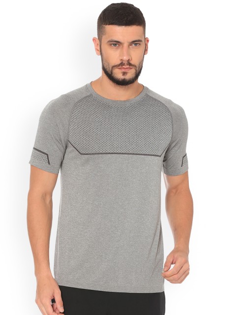 

Puma Men Grey Solid Round Neck T-shirt