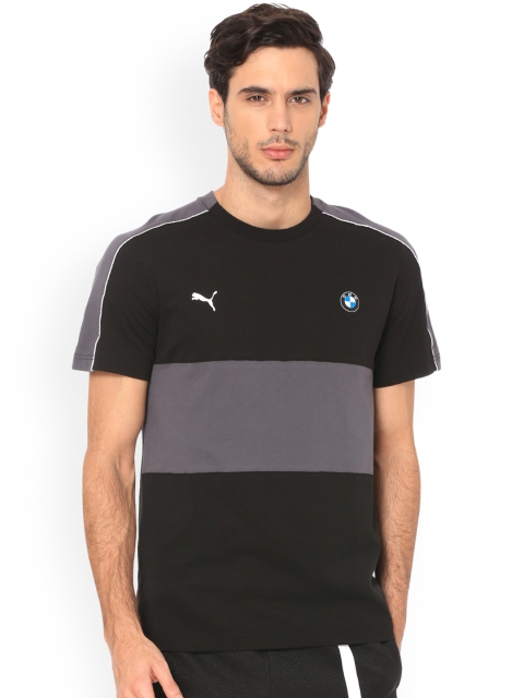 

Puma Men Black Colourblocked BMW MMS T7 Round Neck T-shirt