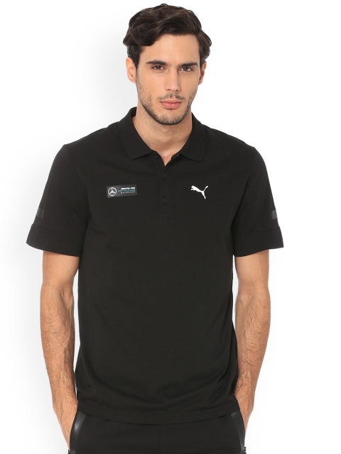 

PUMA Motorsport Men Black Solid Polo Collar T-shirt