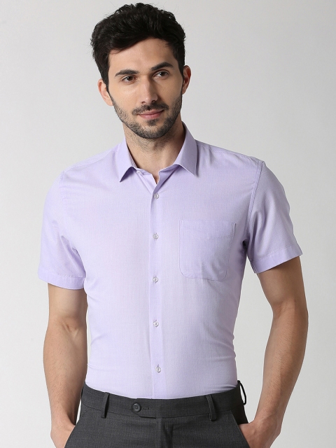 

Peter England Men Lavender Slim Fit Self Design Formal Shirt