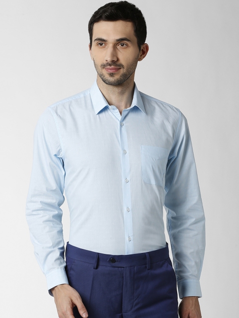 

Peter England Men Blue Slim Fit Striped Formal Shirt