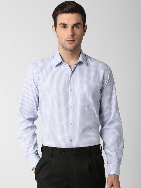 

Peter England Men Blue Slim Fit Checked Formal Shirt