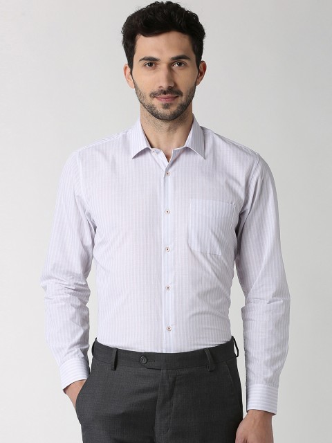 

Peter England Men Blue Regular Fit Striped Formal Shirt