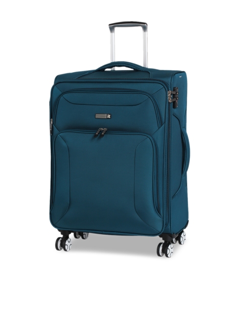 

IT Luggage Unisex Blue Soft-Sided Medium Trolley Bag