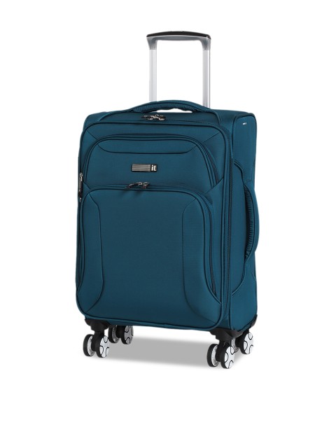 

IT Luggage Unisex Blue Soft-Sided Cabin Trolley Bag