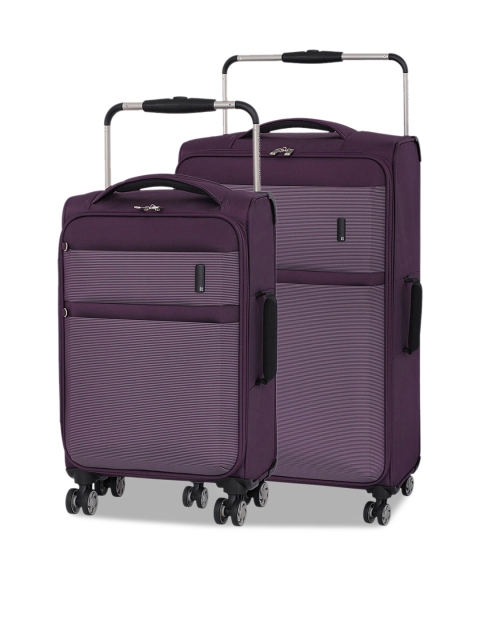 

IT Luggage Unisex Set of 2 Soft-Sided Trolley Bags, Purple