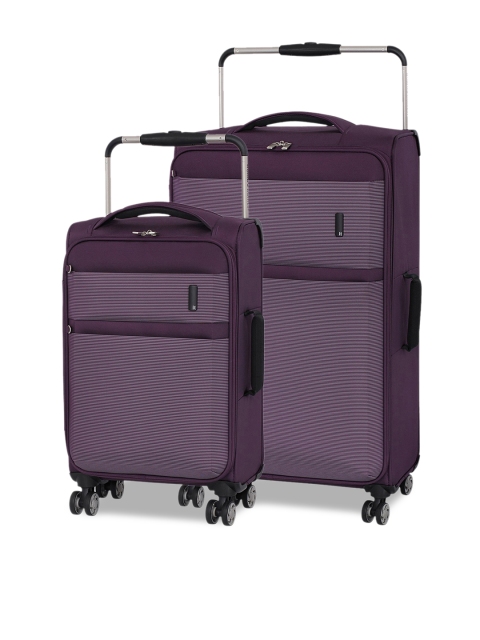 

IT Luggage Unisex Set of 2 Soft-Sided Trolley Bags, Purple