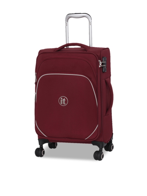 

IT Luggage Unisex Maroon Soft-Sided Cabin Trolley Bag